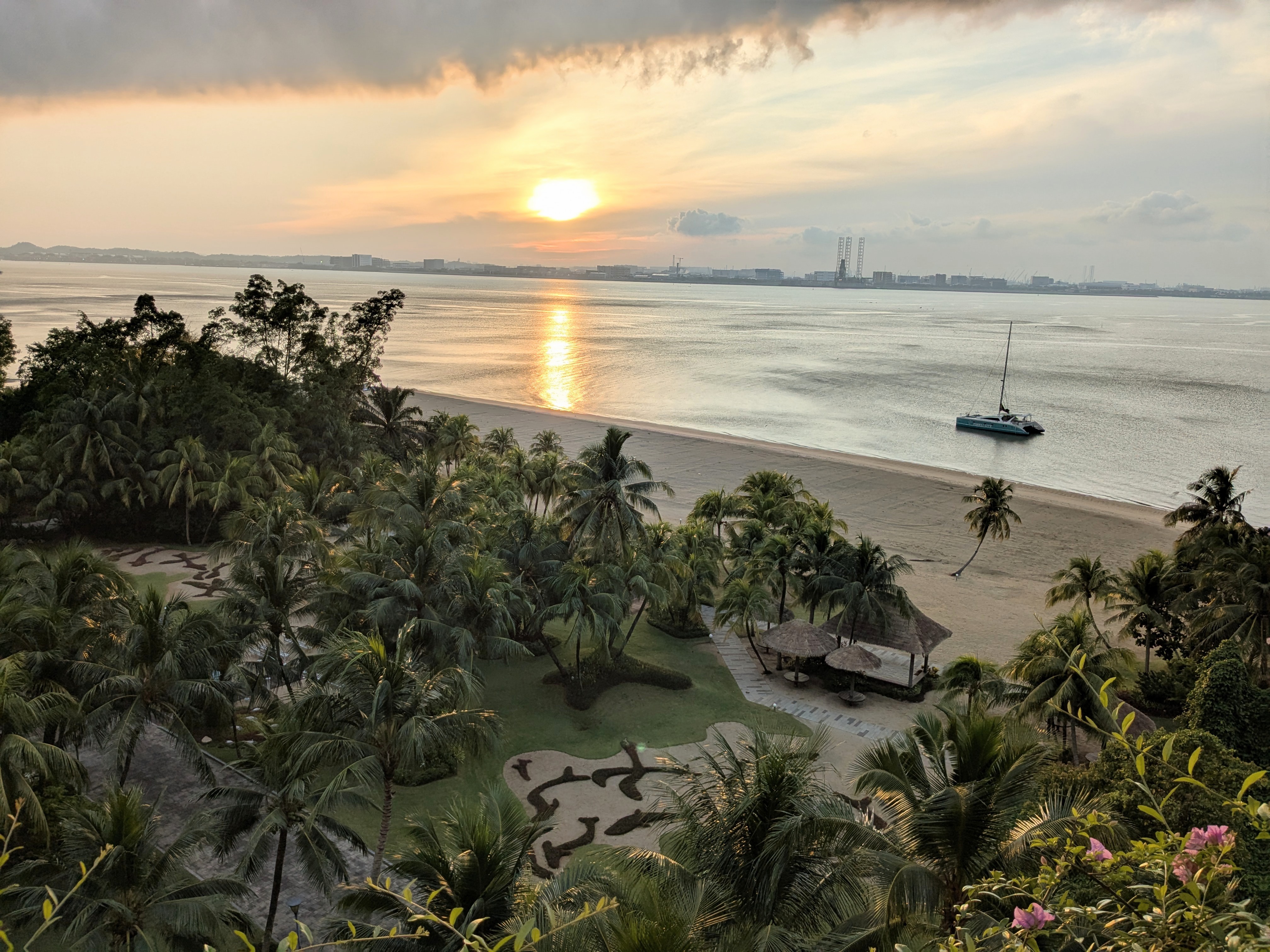 Sunset over the Johor Strait from Network School